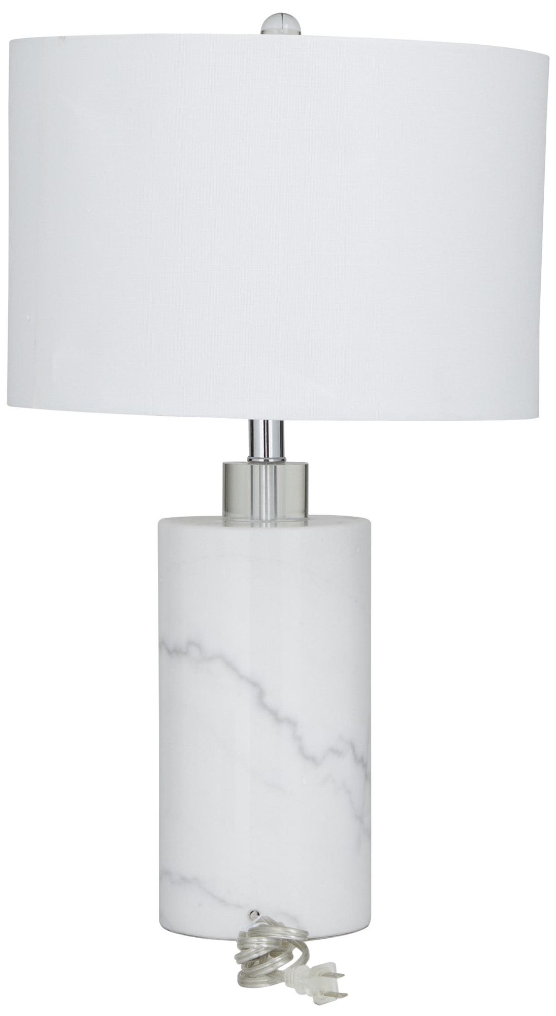 Image 5 White Marble Modern Table Lamp, 15" x 15" x 26" more views