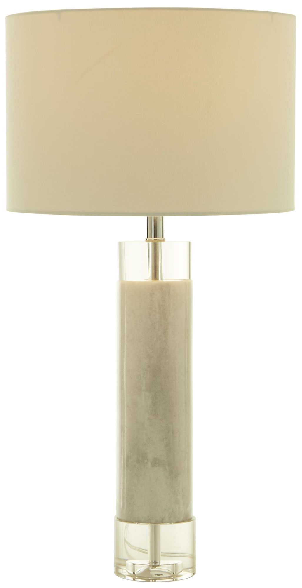 Image 2 White Marble Modern Table Lamp, 15" x 15" x 29"