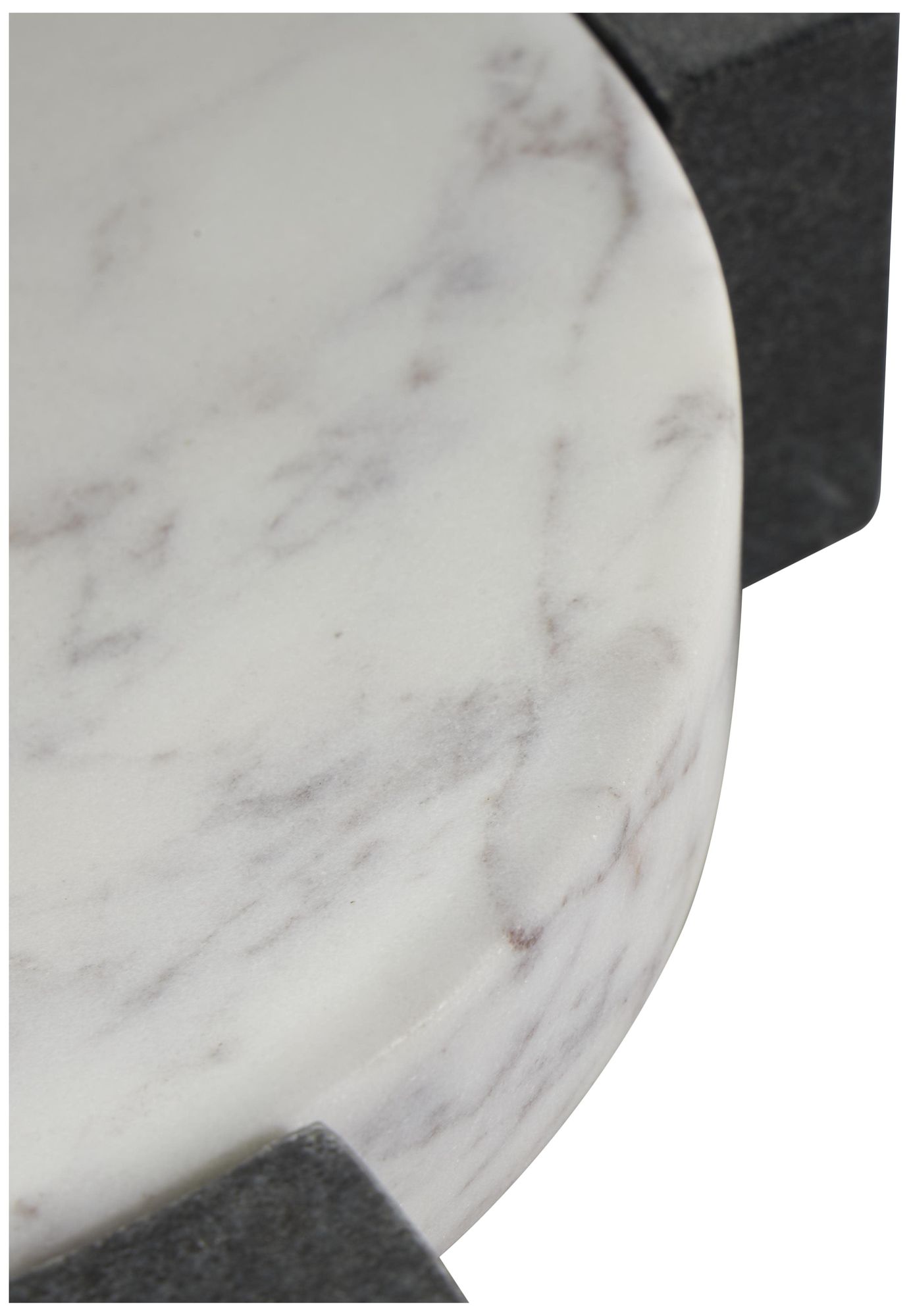 Image 4 White Marble Modern Tray, 8" x 8" x 3" more views