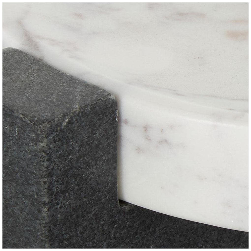 White Marble Modern Tray, 8" x 8" x 3"