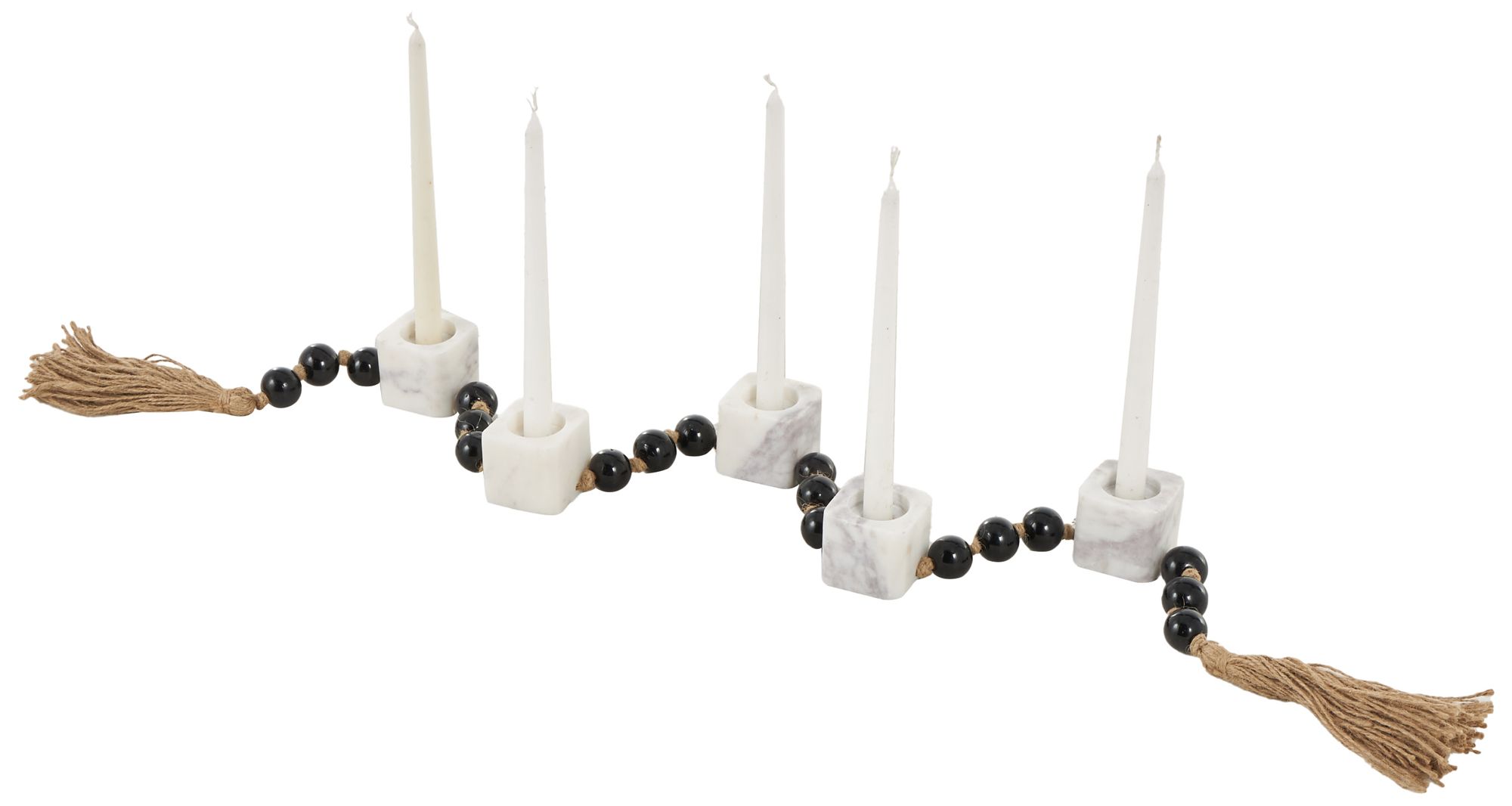 Image 2 White Marble Traditional Candle Holder,
