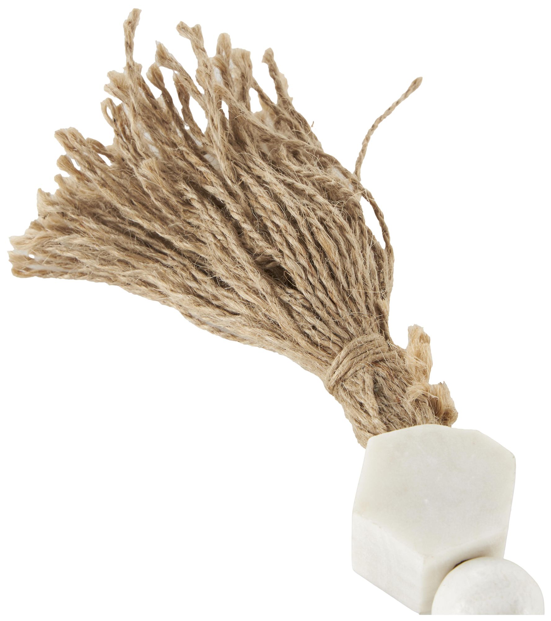 Image 3 White Marble Traditional Garland with Tassel, 45" x 2" x 1" more views