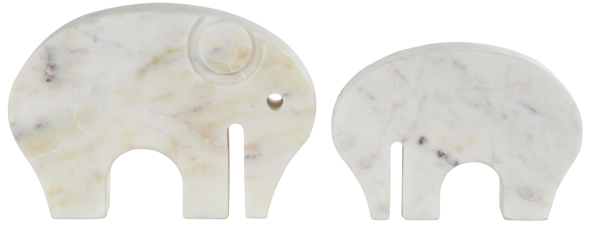 Image 5 White Marble Traditional Sculpture, S/2 8", 7"W more views