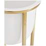 3_White Metal Contemporary Planter, S/2 12", 10"H more views