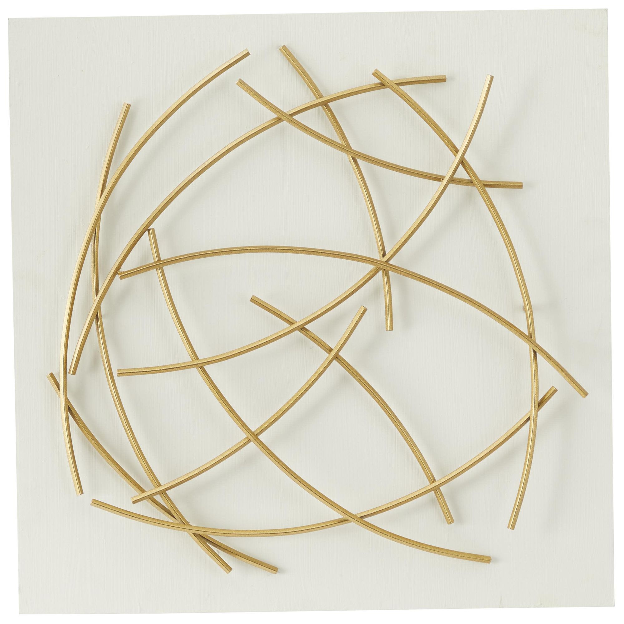 Image 2 White Metal Contemporary Wall Decor, 24" x 3" x 24"