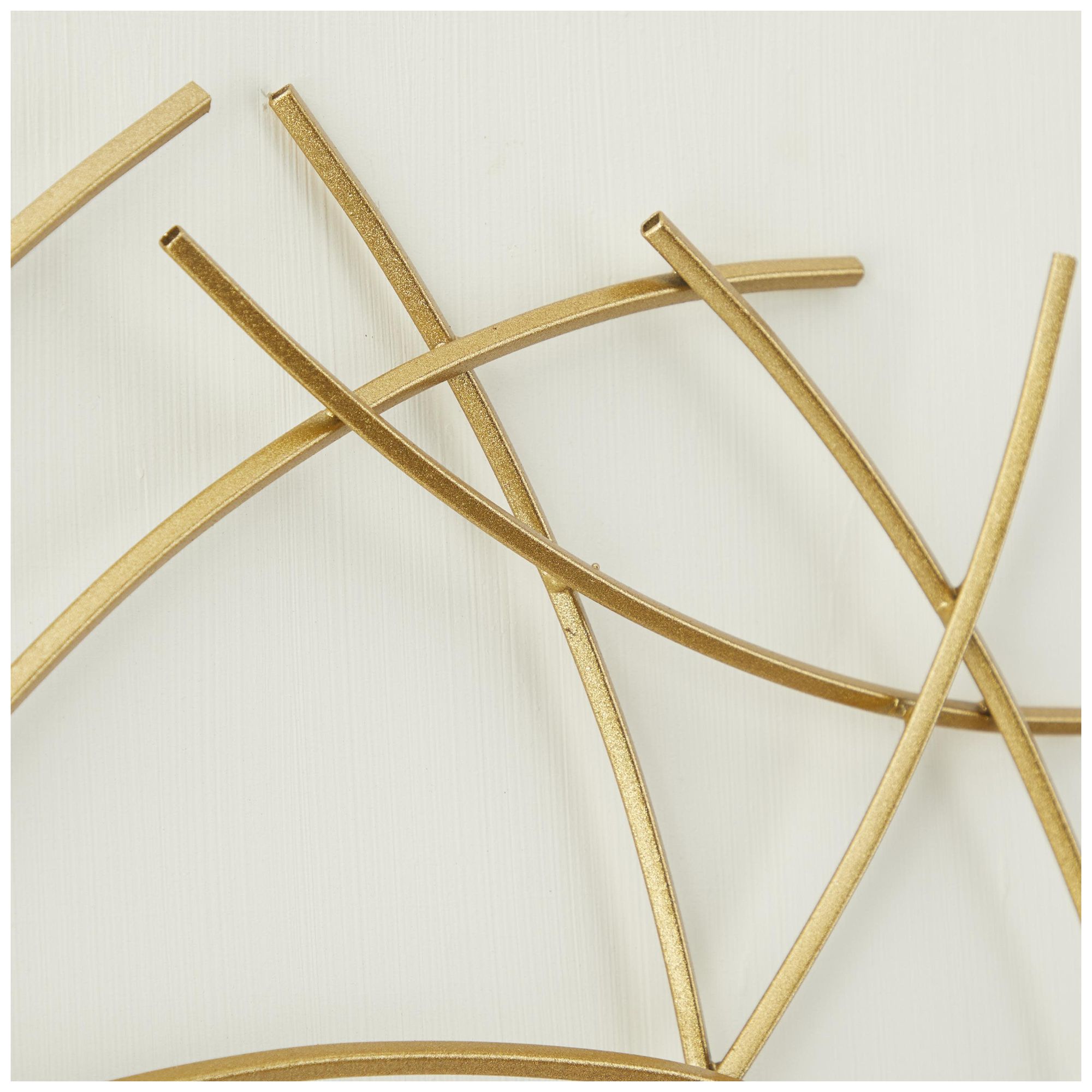 Image 3 White Metal Contemporary Wall Decor, 24" x 3" x 24" more views