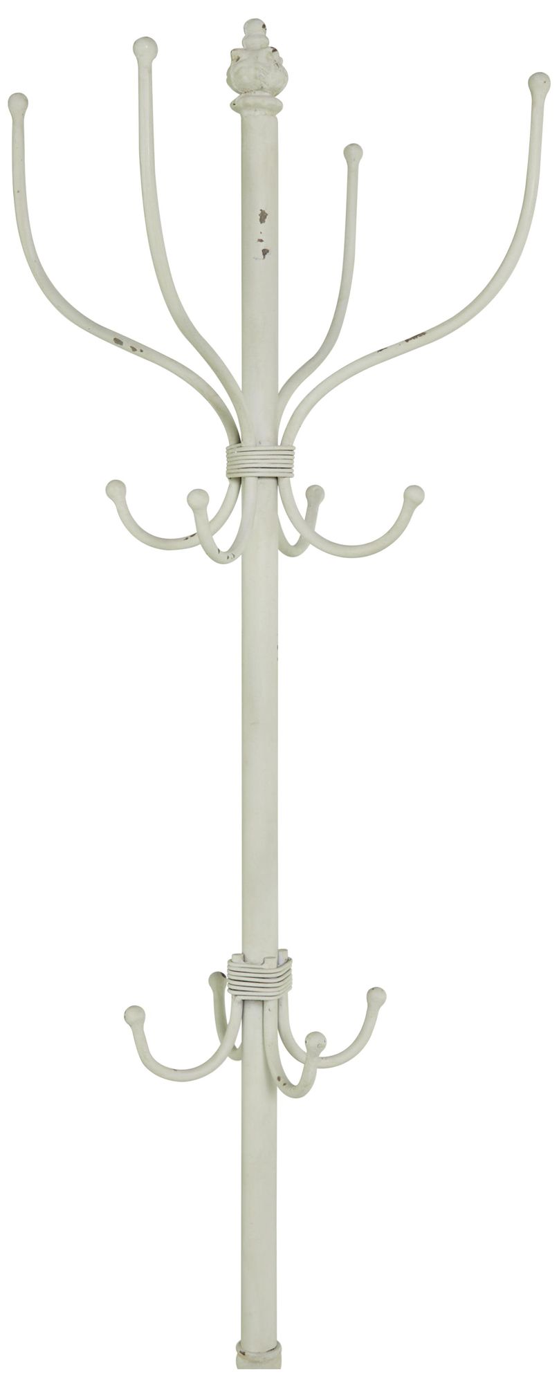 Image 3 White Metal Farmhouse Coat Rack, 15" x 15" x 72" more views
