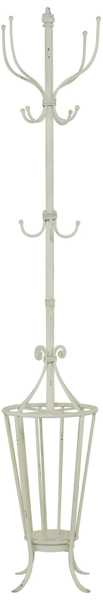 Image 5 White Metal Farmhouse Coat Rack, 15" x 15" x 72" more views