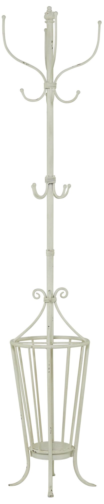 Image 6 White Metal Farmhouse Coat Rack, 15" x 15" x 72" more views