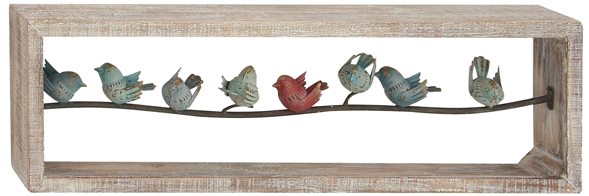 Image 2 White Metal Farmhouse Wall Decor, 35" x 4" x 11"