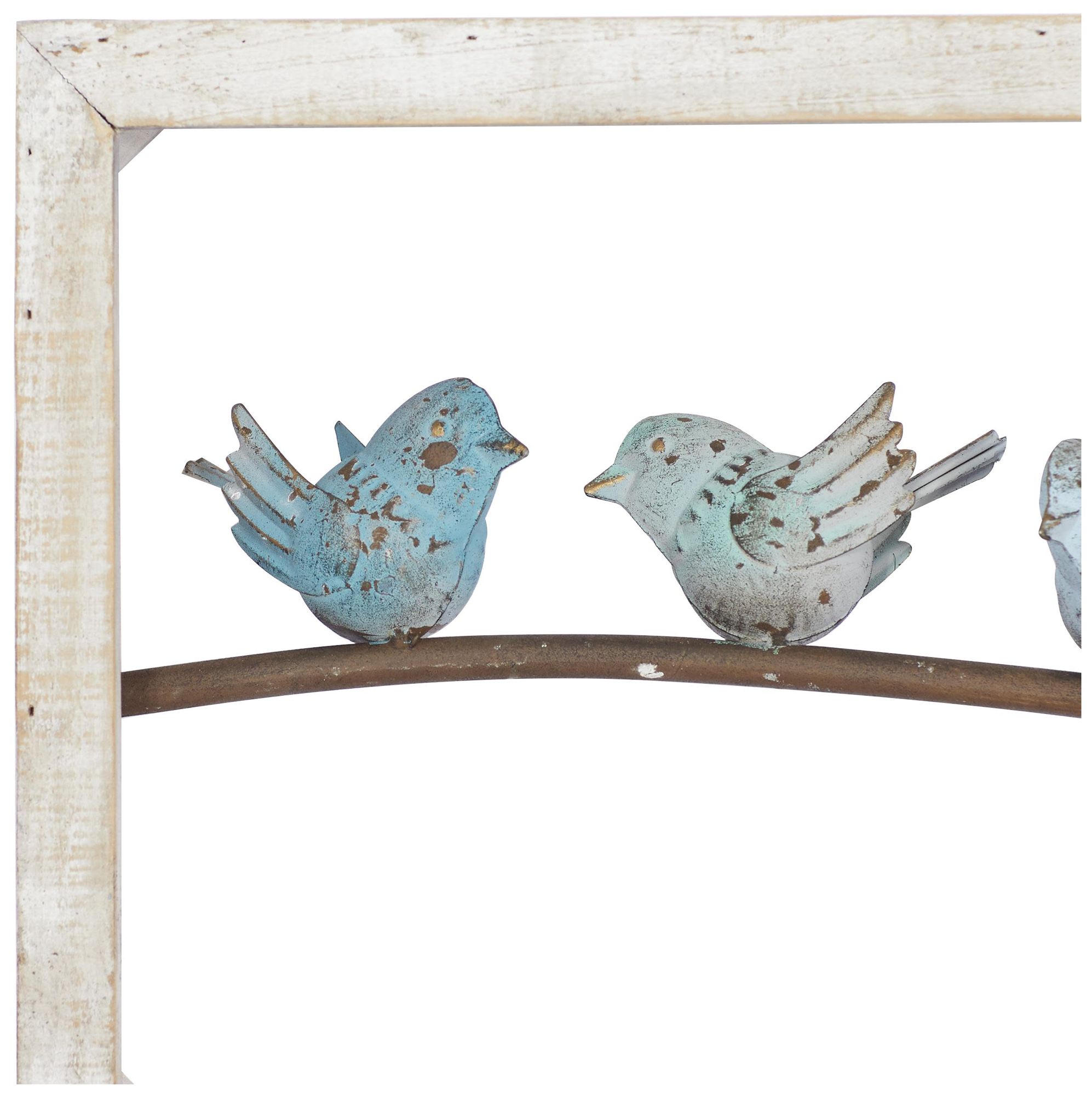 Image 3 White Metal Farmhouse Wall Decor, 35" x 4" x 11" more views