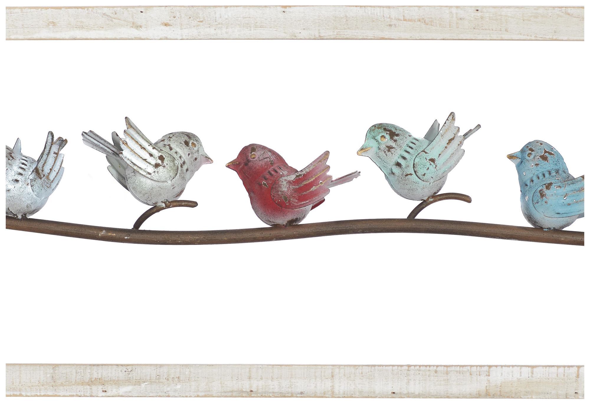 Image 4 White Metal Farmhouse Wall Decor, 35" x 4" x 11" more views