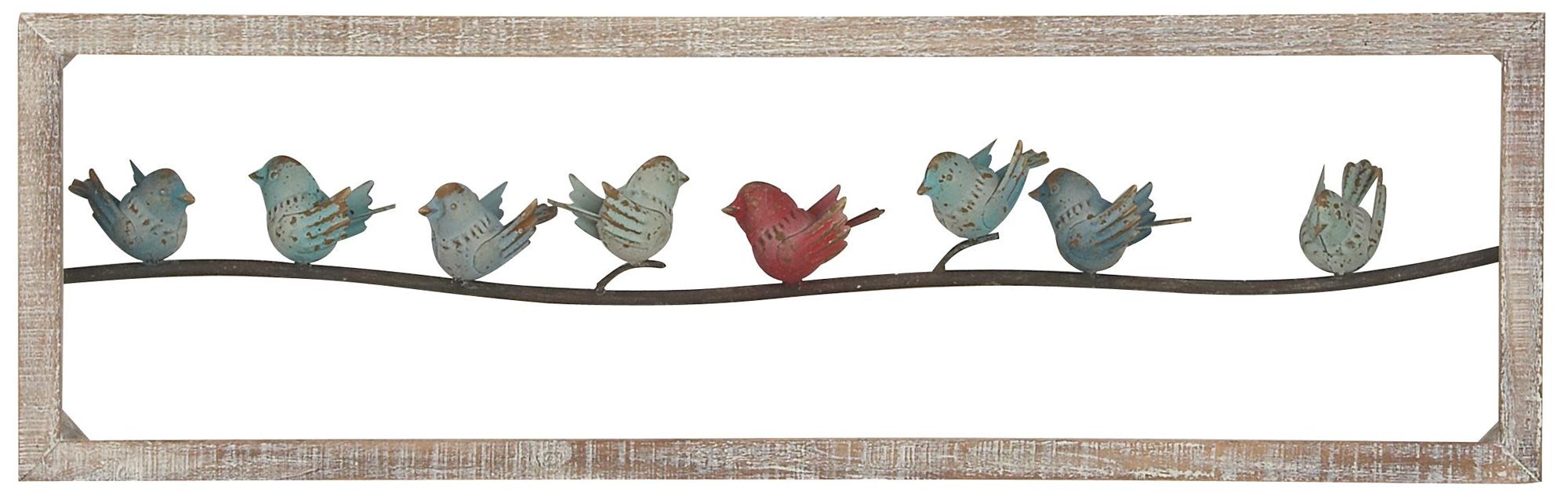 Image 6 White Metal Farmhouse Wall Decor, 35" x 4" x 11" more views