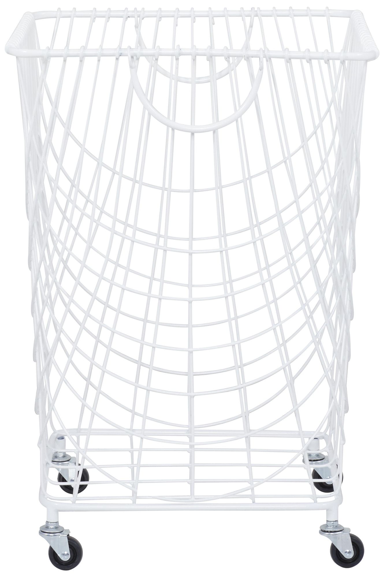 Image 5 White Metal Industrial Storage Cart, 17" x 17" x 24" more views