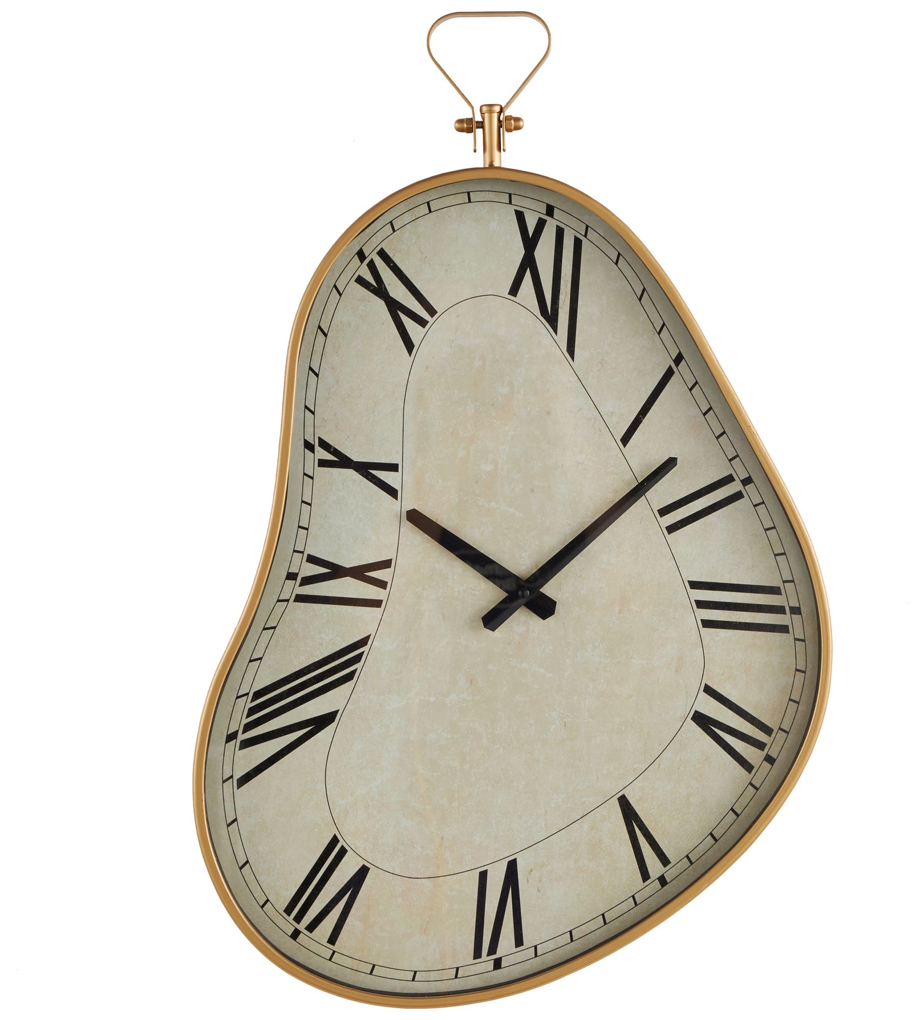 Image 2 White Metal Industrial Wall Clock, 17" x 3" x 25"