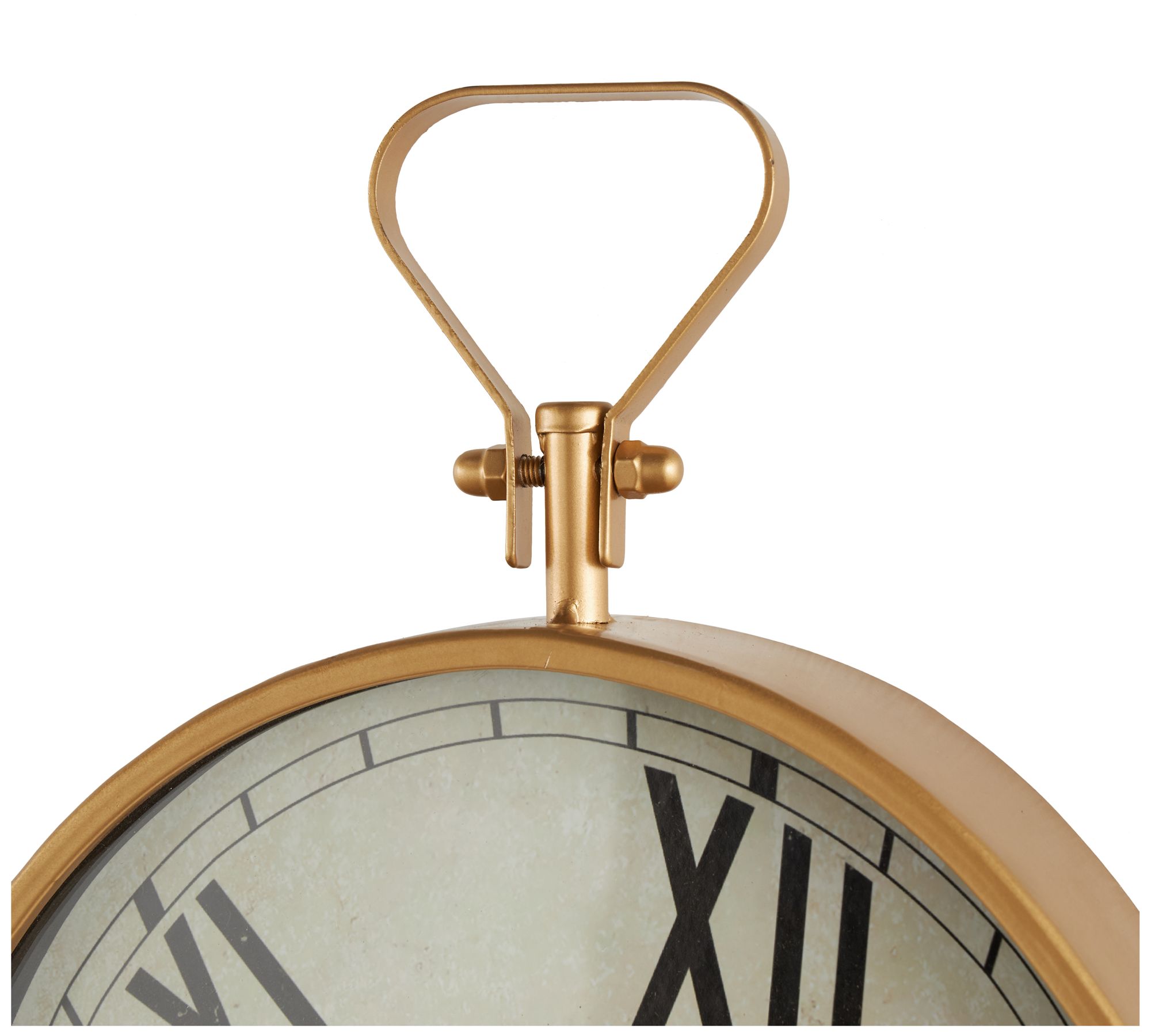 Image 3 White Metal Industrial Wall Clock, 17" x 3" x 25" more views