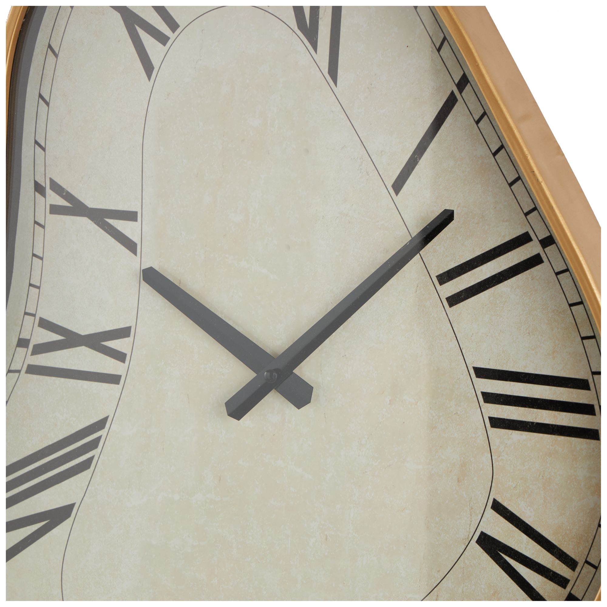 Image 4 White Metal Industrial Wall Clock, 17" x 3" x 25" more views