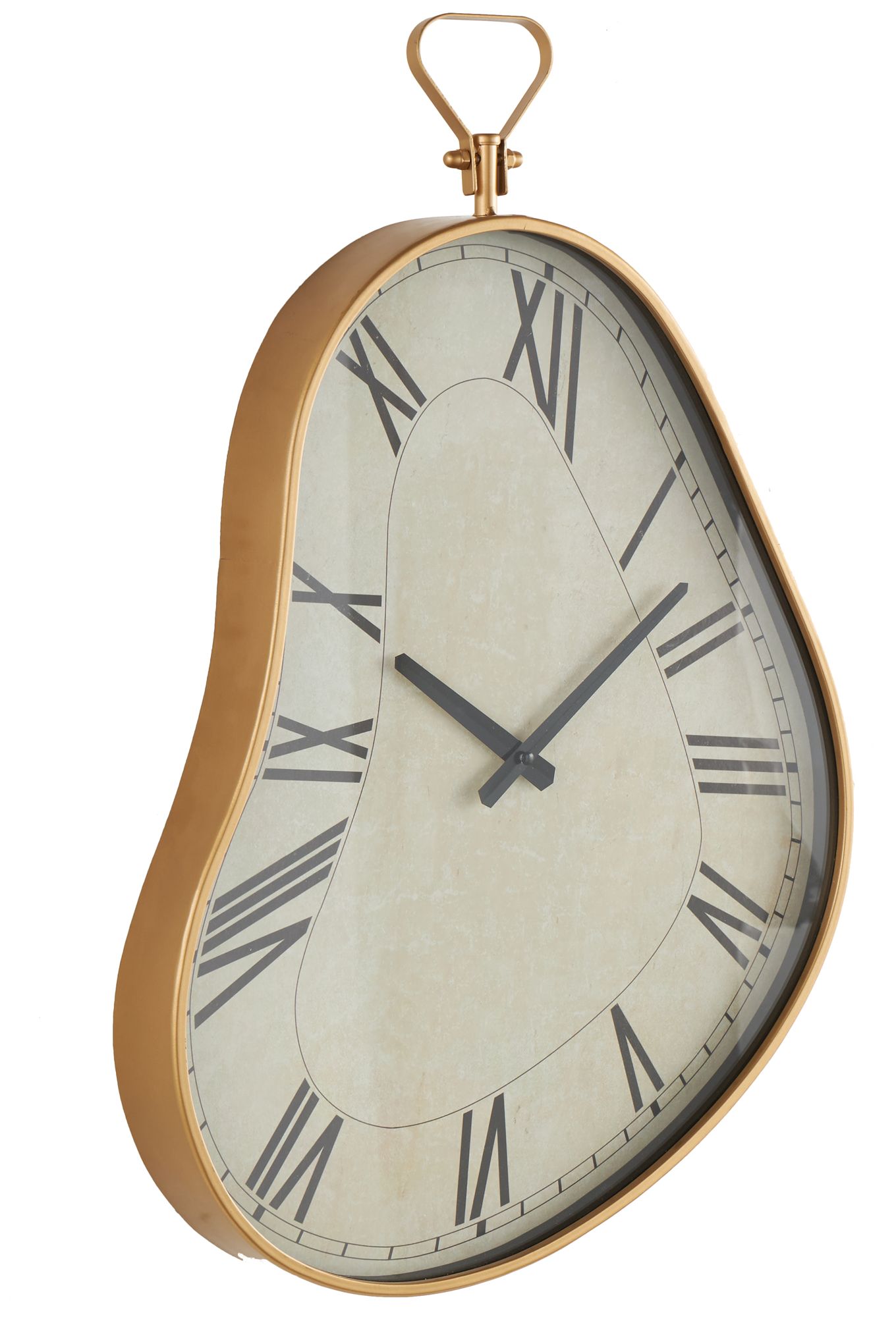 Image 6 White Metal Industrial Wall Clock, 17" x 3" x 25" more views