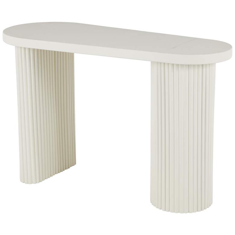 Image 1 White Metal Modern Console Table, 47" x 19" x 30"