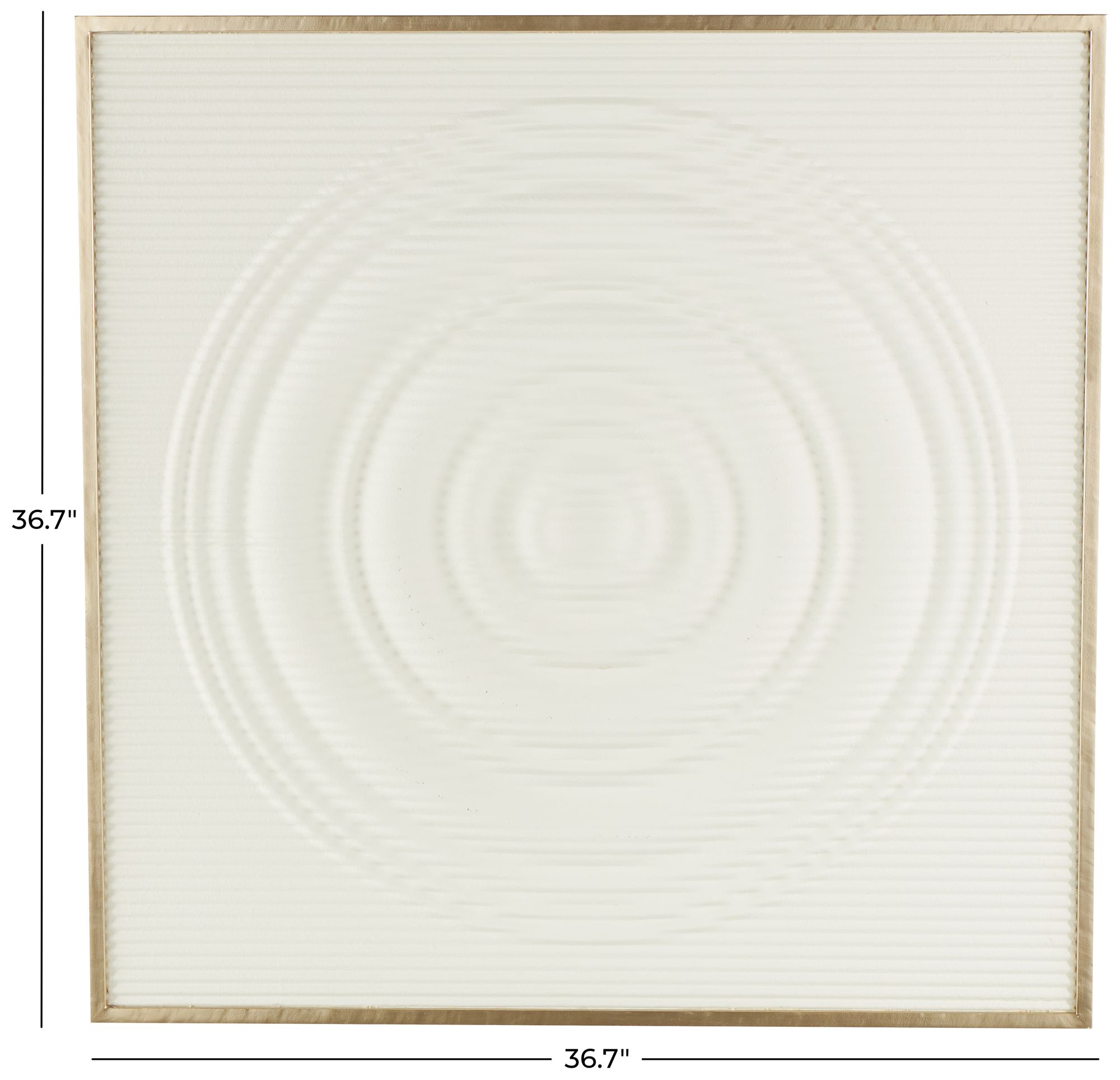 Image 7 White Metal Modern Wall Decor, 37" x 1" x 37" more views