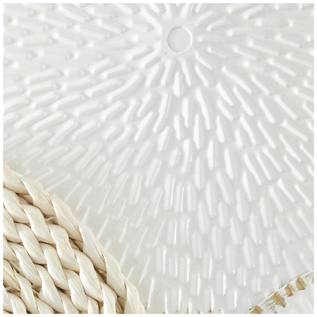 Image 7 White Metal Modern Wall Decor, 44" x 1" x 26" more views