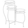 White Metal Transitional Plantstand, 19" x 18" x 21"