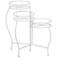 White Metal Transitional Plantstand, 19" x 18" x 21"