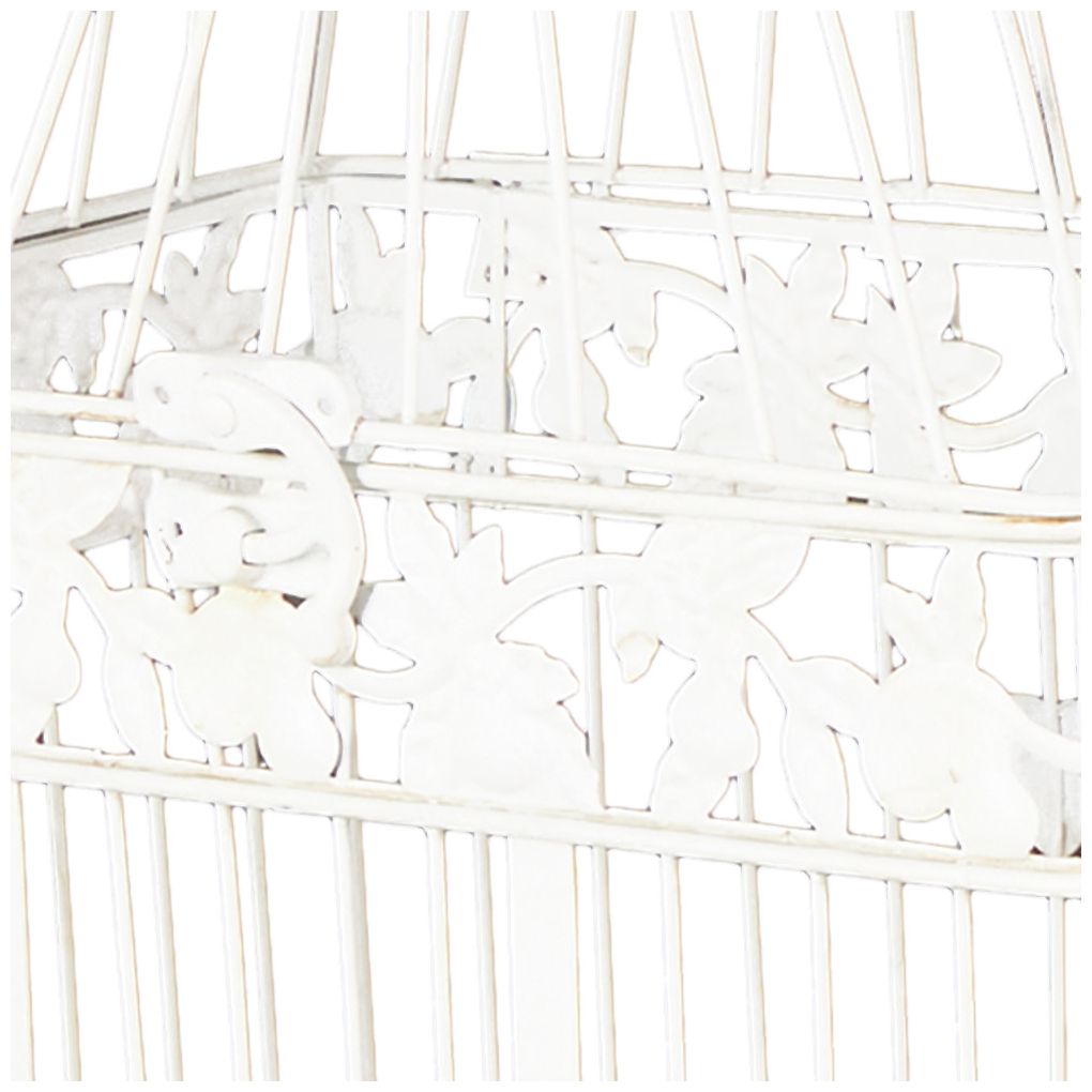 White Metal Vintage Birdcage, S/2 22", 15"H