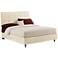 White Microsuede Tufted Bed