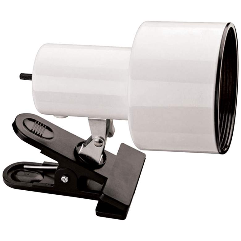 Image 1 White Mini Accent 6 inch HIgh Clip Light with CFL Bulb