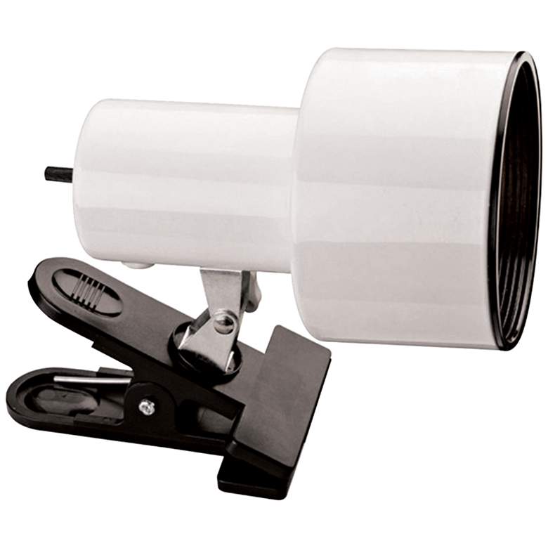 Image 1 White Mini Accent 6" HIgh Clip Light with CFL Bulb