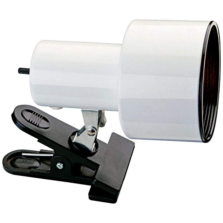 Image 1 White Mini Accent 6 inch HIgh Clip Light with LED Bulb