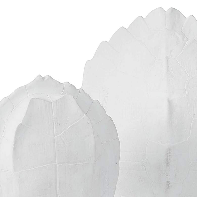 White Modern Turtle Shells On Crystal Sculptures Set of 2 more views