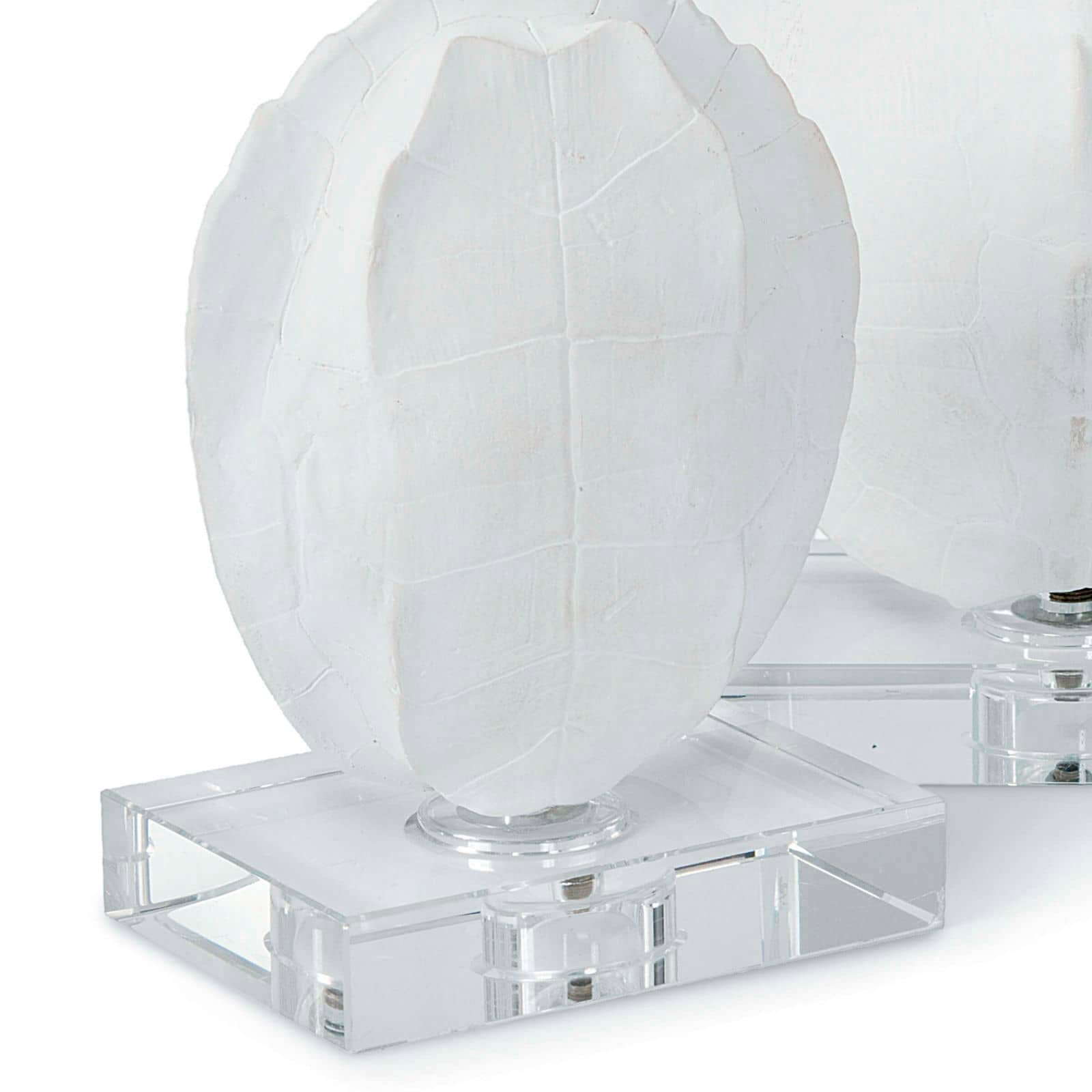 Image 5 White Modern Turtle Shells On Crystal Sculptures Set of 2 more views