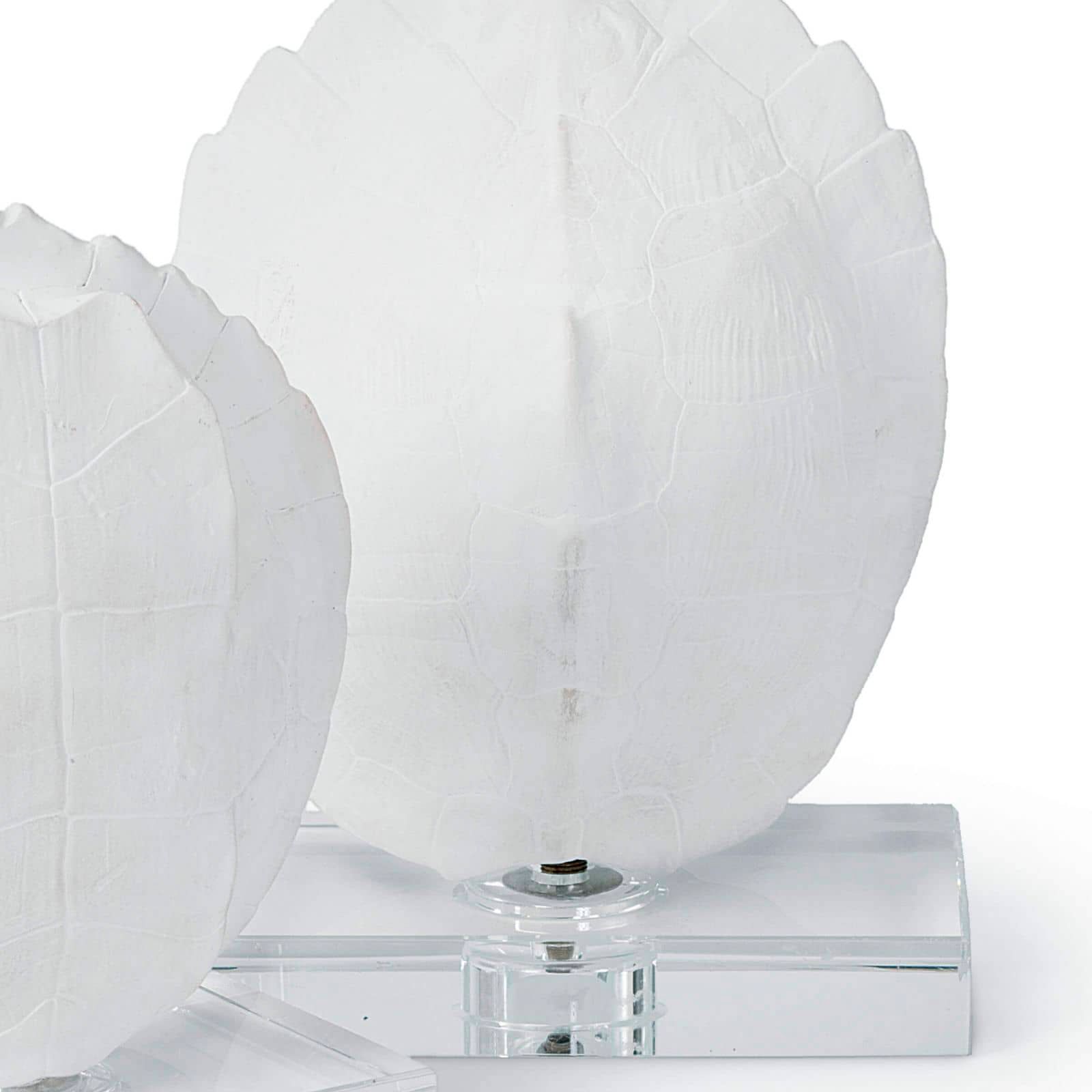 Image 6 White Modern Turtle Shells On Crystal Sculptures Set of 2 more views