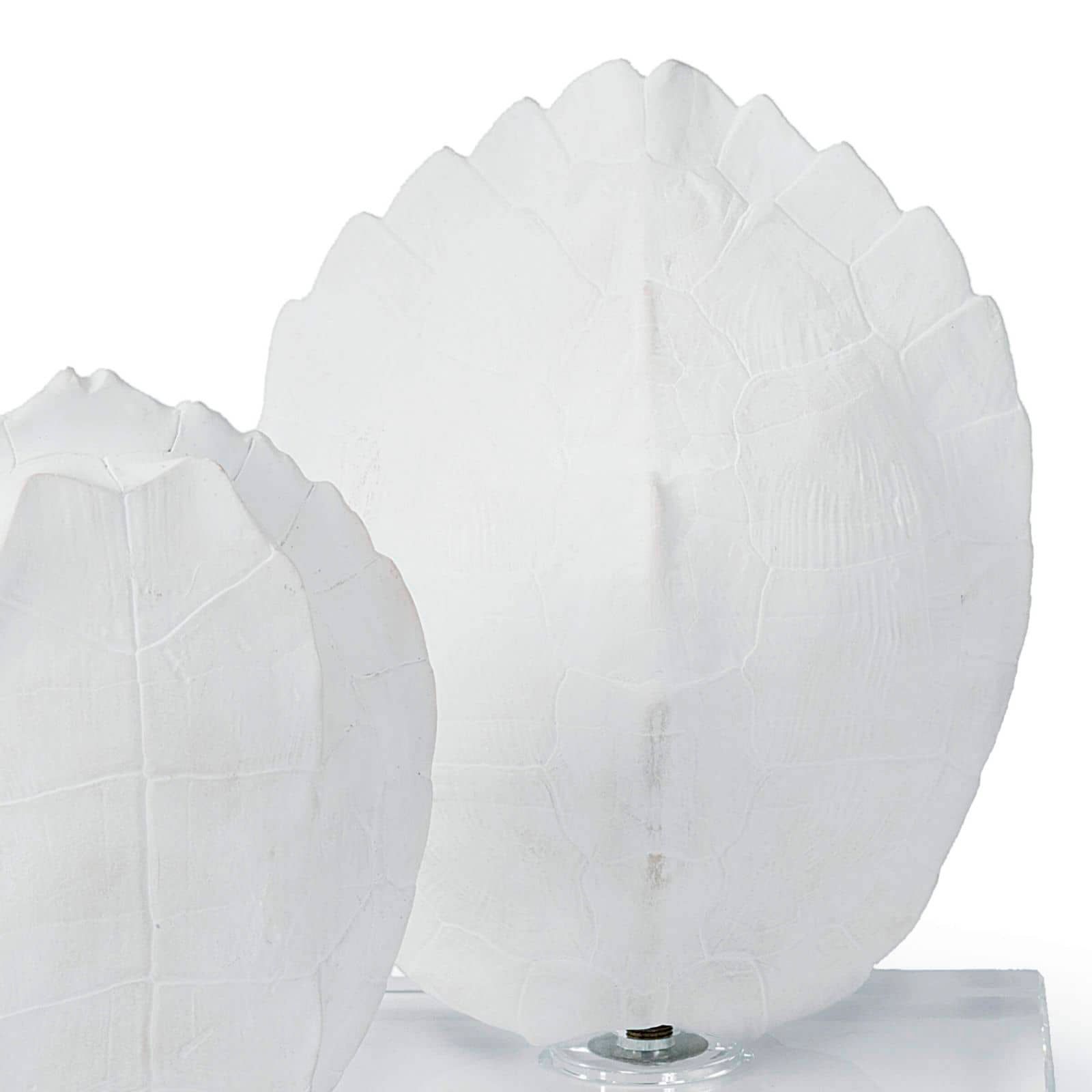 Image 7 White Modern Turtle Shells On Crystal Sculptures Set of 2 more views