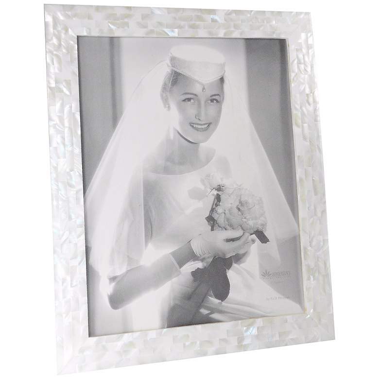 Image 1 White Mother of Pearl 11x14 Photo Frame