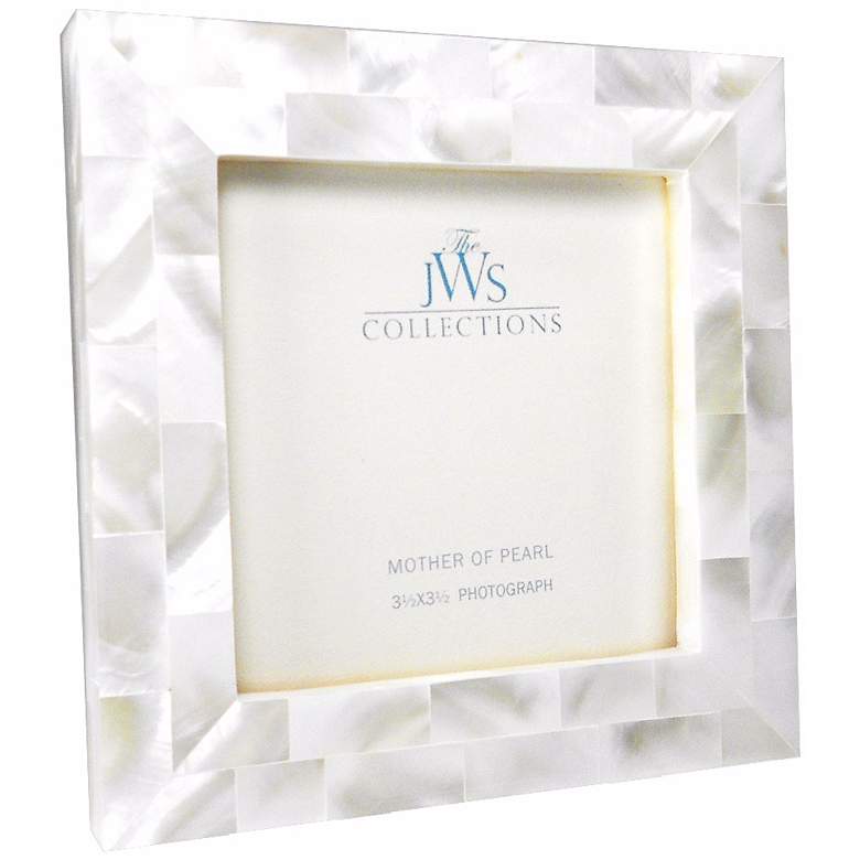 Image 1 White Mother of Pearl 3.5x3.5 Photo Frame
