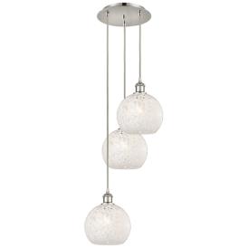 White Mouchette 14 1/2"W Polished Nickel Multi-Light Pendant White Mouchette 14 1/2"W Polished Nickel Multi-Light Pendant
