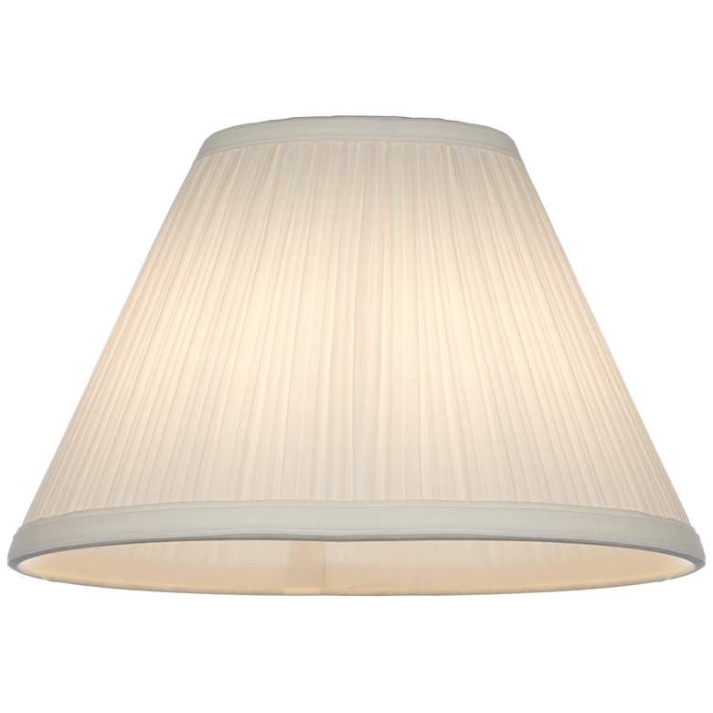 White Mushroom Pleated Lamp Shade 5x11x7.5 (Clip-On) more views