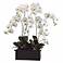 White Orchids in Terra Cotta Pot 42" High Faux Flower
