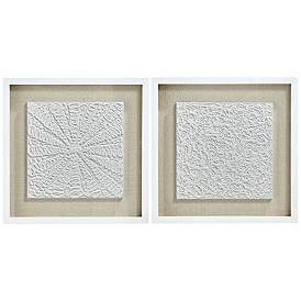 Image3 of White Out 23 3/4" Square Framed Wall Art Set of 2