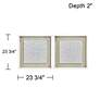 White Out 23 3/4" Square Framed Wall Art Set of 2 in scene