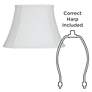 White Oval Lamp Shade 7/9x13/15x10.5x10 (Spider)