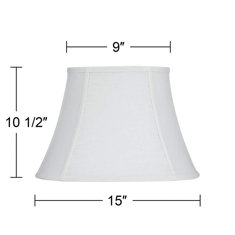 Image 7 White Oval Lamp Shade 7/9x13/15x10.5x10 (Spider) more views