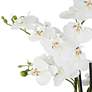 2_White Phalaenopsis 23"H Faux Orchid With 7" Round Acrylic Riser more views