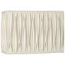 White Pinched Pleat Rectangle Shade 14/7x14/7x10 (Spider)