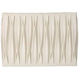 Image2 of White Pinched Pleat Rectangle Shade 14/7x14/7x10 (Spider) more views