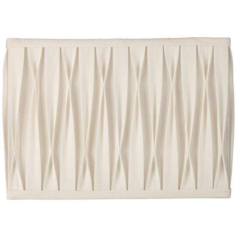 Image 2 White Pinched Pleat Rectangle Shade 14/7x14/7x10 (Spider) more views