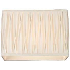 Image3 of White Pinched Pleat Rectangle Shade 14/7x14/7x10 (Spider) more views